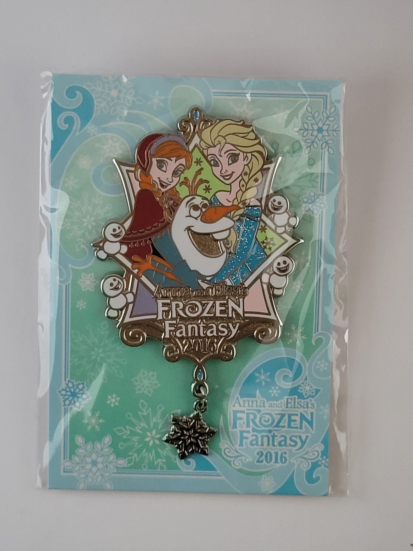 TDR Disney Pin - Frozen Fantasy 2016 - Ambassador Hotel - Anna, Elsa, Olaf, & Snowgies Japan Exclusive