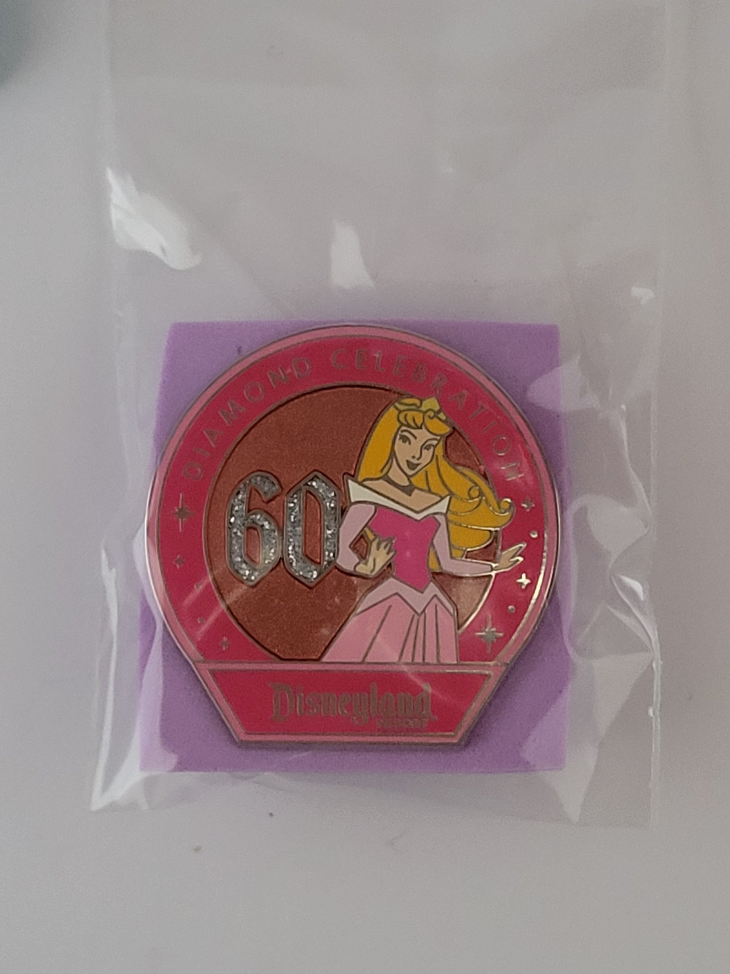 DLR Pin - 60th Diamond Celebration - Disney Girls - Aurora Sleeping Beauty LR