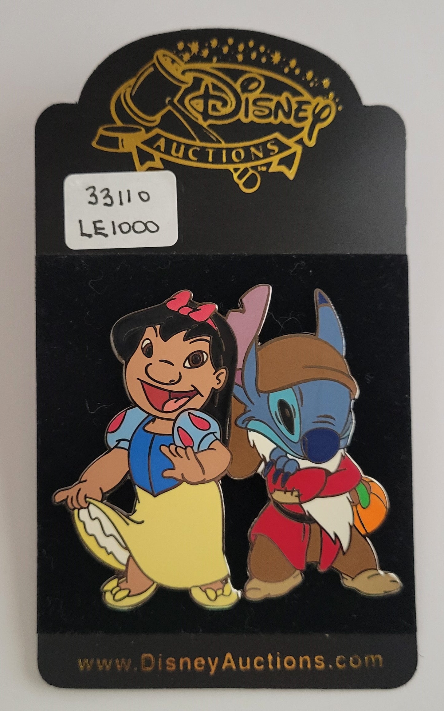 Disney Auctions Pin - Lilo and Stitch as Snow White and Grumpy LE 1000