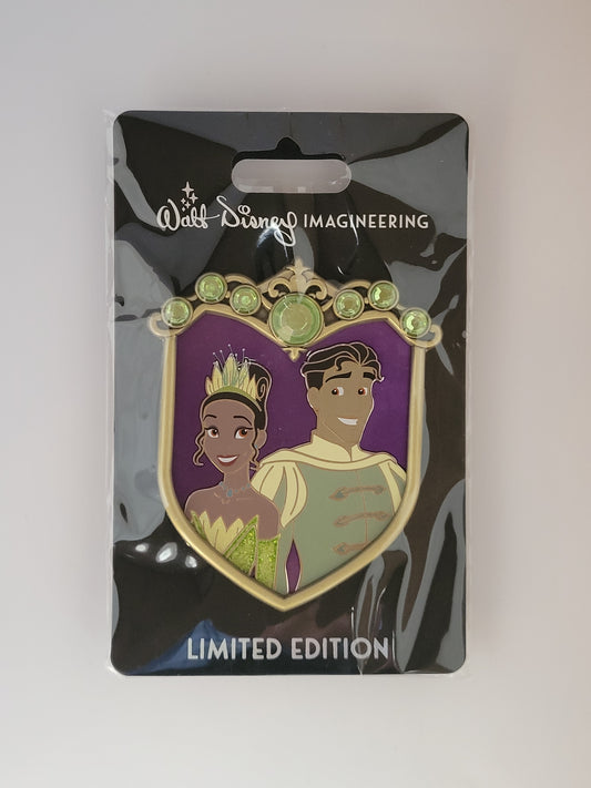 WDI Disney Pin - Couples Crest - Tiana and Naveen from Princess and the Frog LE 250