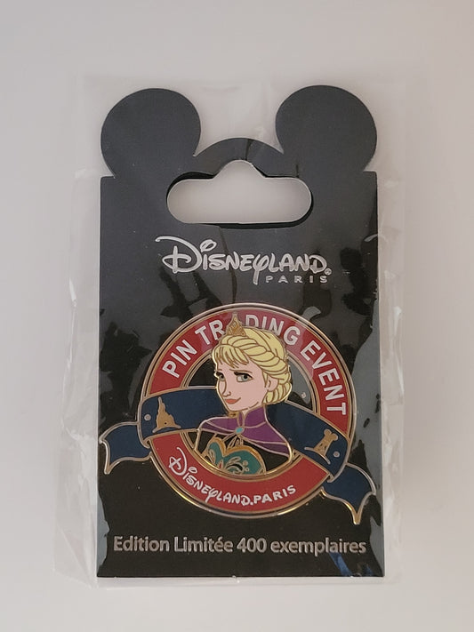 DLP Disney Pin - Mickey & Le Magicien - Trading Event Logo - Elsa from Frozen LE 400