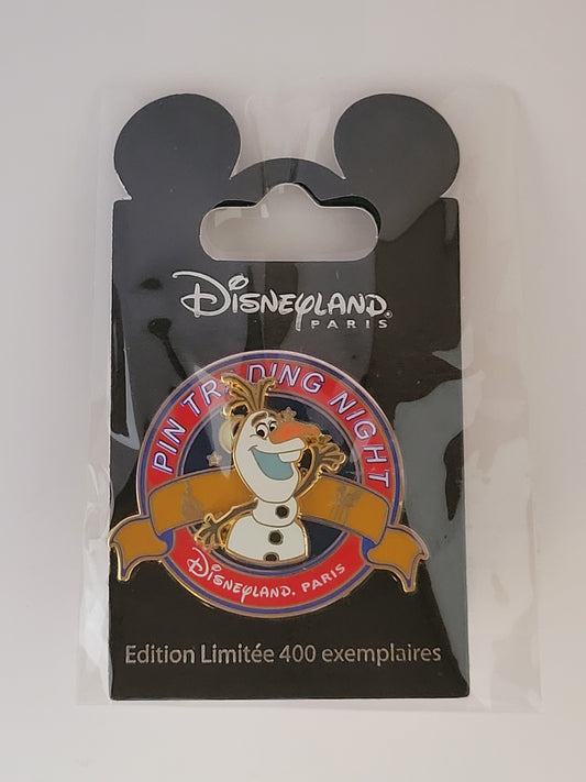 DLP Disney Pin - Trading Night Logo - Olaf from Frozen LE 400