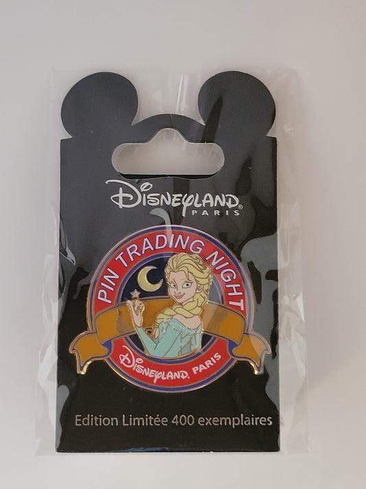 DLP Disney Pin - Trading Night Logo - Elsa from Frozen LE 400