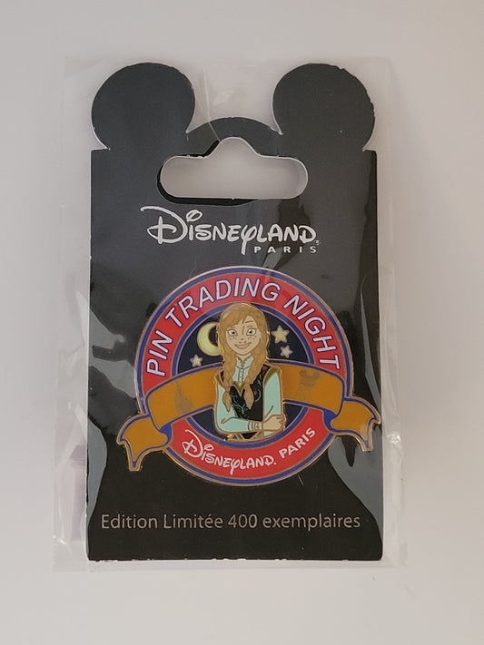 DLP Disney Pin - Trading Night Logo - Anna from Frozen LE 400