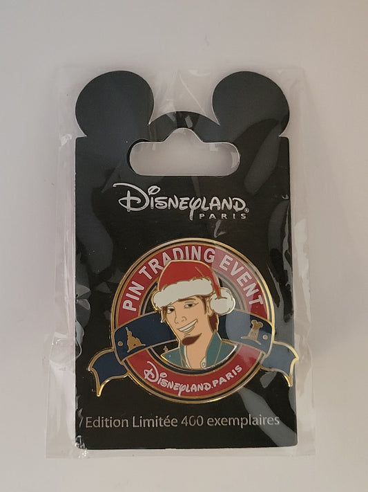DLP Disney Pin - Christmas of Rapunzel - Trading Event Logo - Flynn Rider from Tangled LE 400