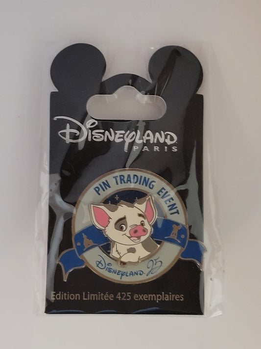 DLP Disney Pin - 25 Ans d'Histoires - Trading Event Logo - Pua from Moana LE 425