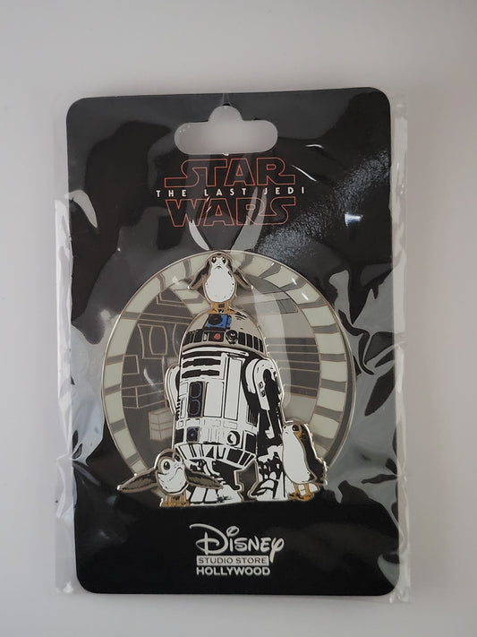 DSSH DSF Disney Pin - Star Wars The Last Jedi - R2-D2 & Porgs (Surprise) LE 150