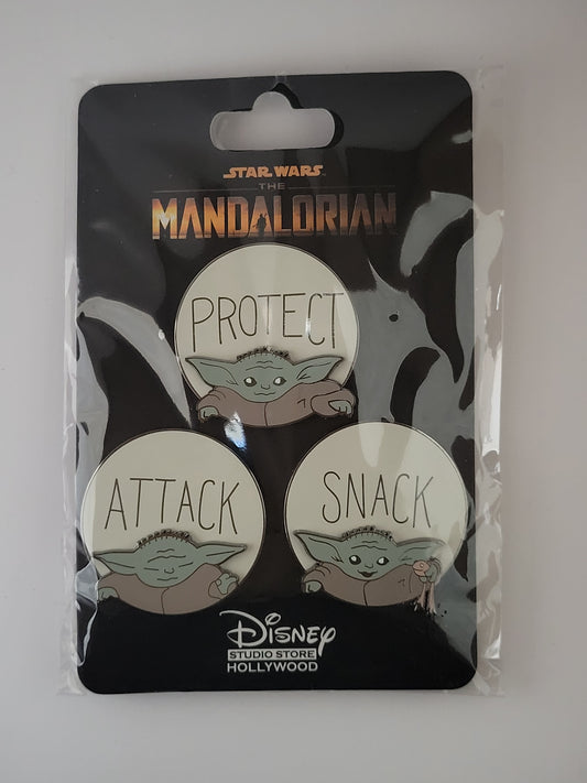 DSSH DSF Disney Pin - Star Wars The Mandalorian - Grogu 3-pin Set LE 400