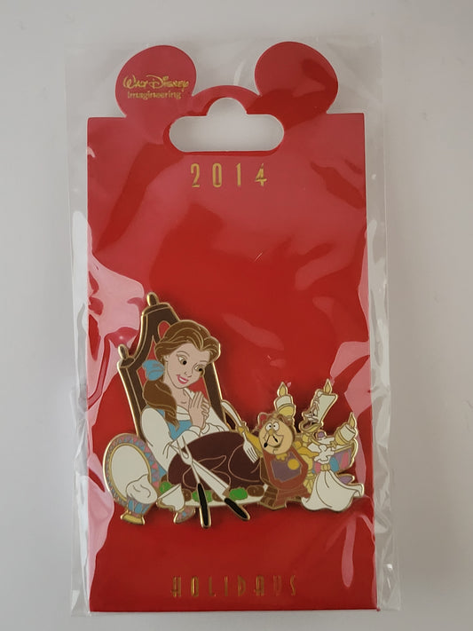 WDI Disney Pin - Thanksgiving - Belle, Cogsworth, Lumiere from Beauty and the Beast LE 250