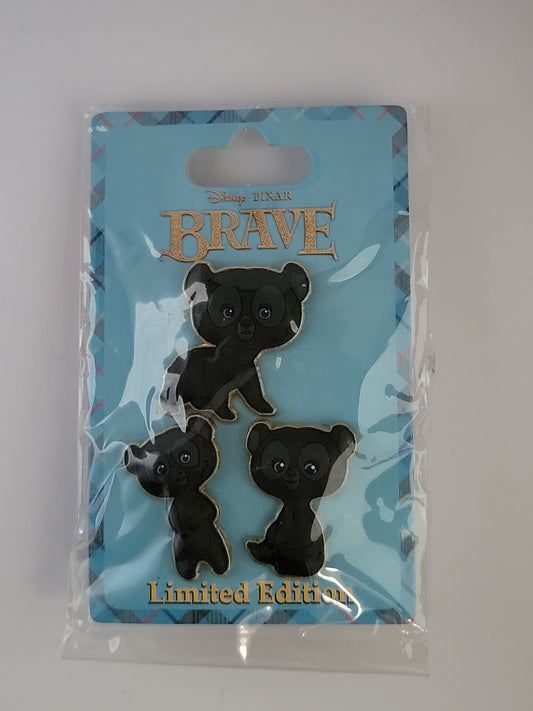 DSSH DSF Disney Pin - Brave - Triplet Bear Cubs LE 300 3-pin Set