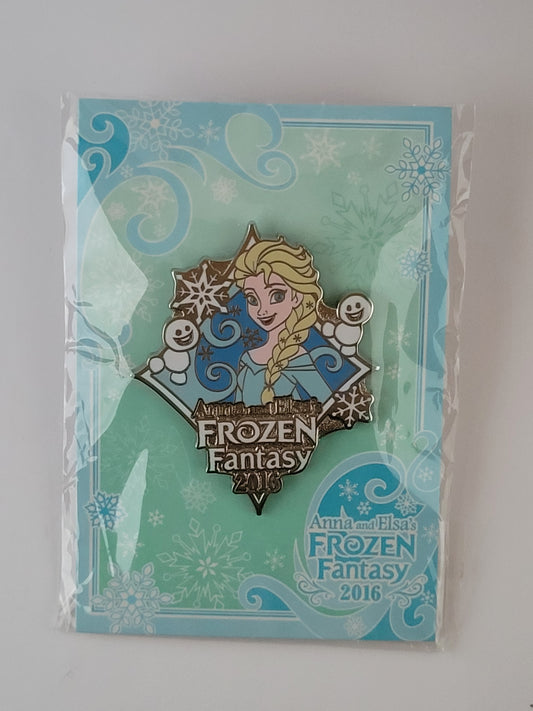 TDR Disney Pin - Frozen Fantasy 2016 - Ambassador Hotel - Elsa & Snowgies Japan Exclusive