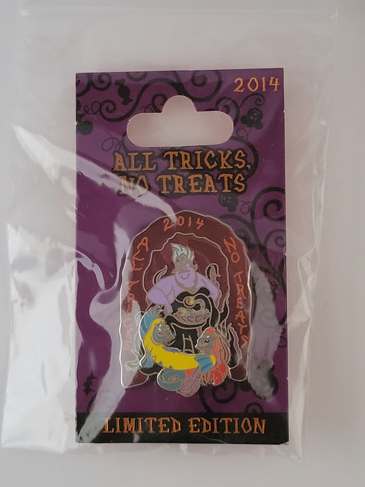 Disney Parks Pin - All Tricks, No Treats - Ursula, Flotsam, & Jetsam from Little Mermaid LE 3000