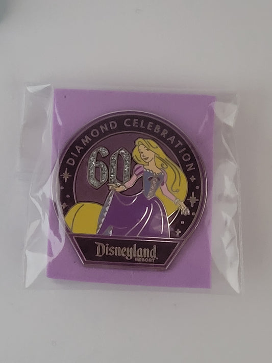 DLR Pin - 60th Diamond Celebration - Disney Girls - Rapunzel from Tangled LR