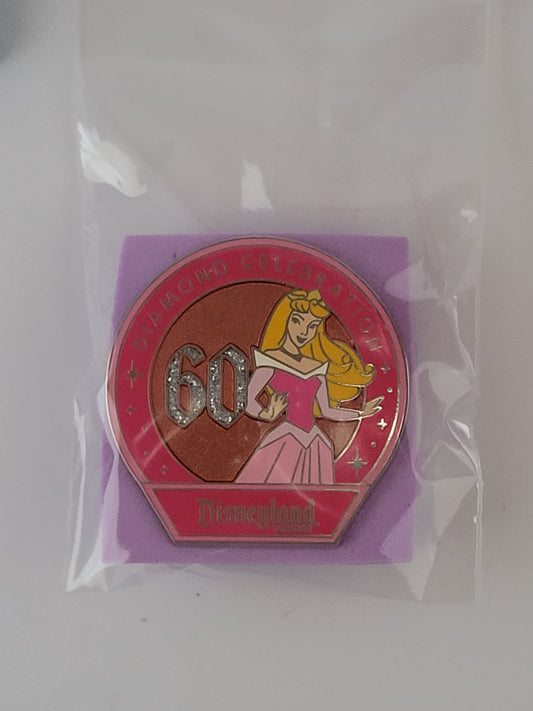 DLR Pin - 60th Diamond Celebration - Disney Girls - Aurora Sleeping Beauty LR