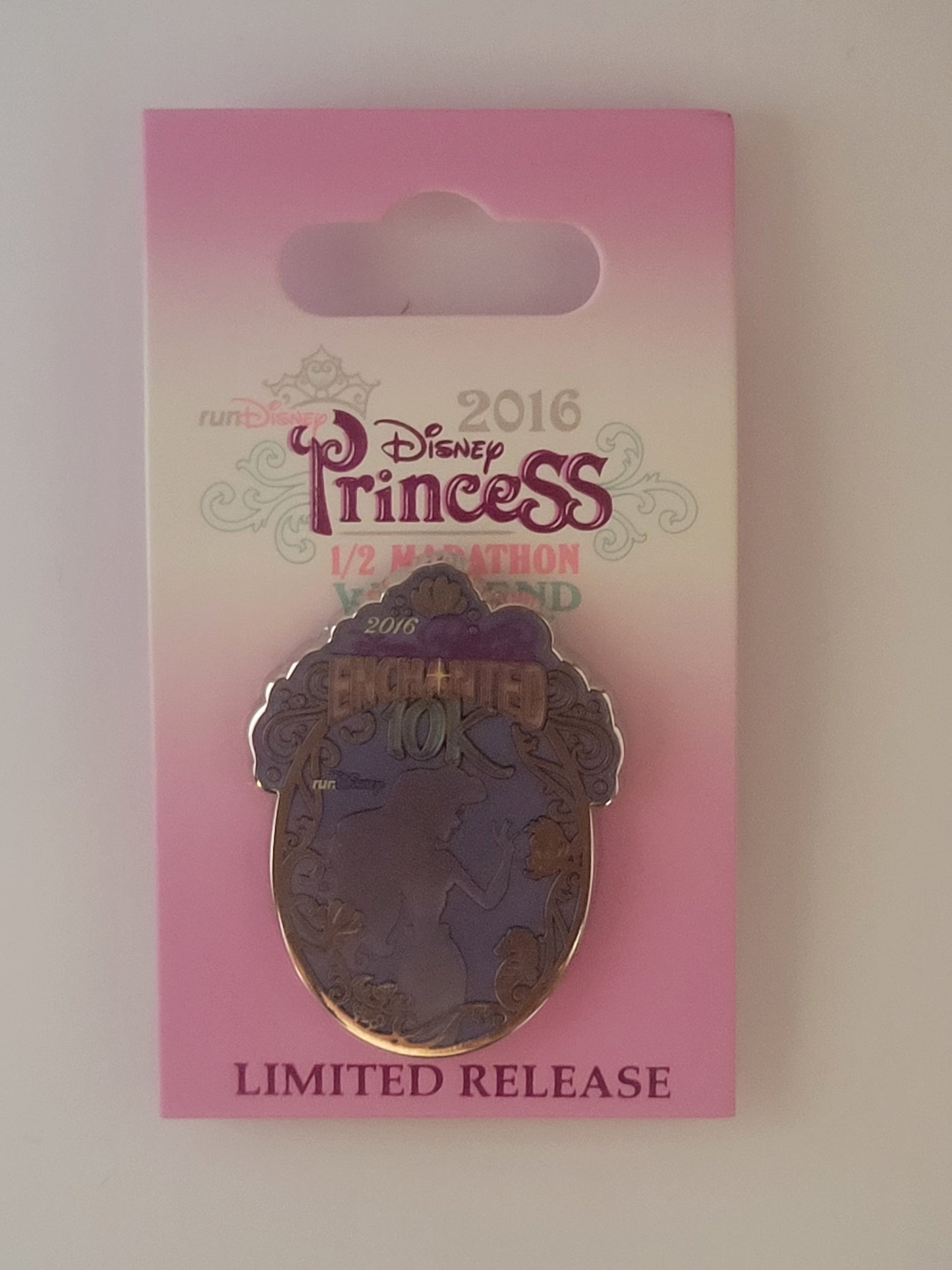 WDW runDisney Pin - 2016 - Princess Half Marathon Weekend - 10k - Enchanted LR