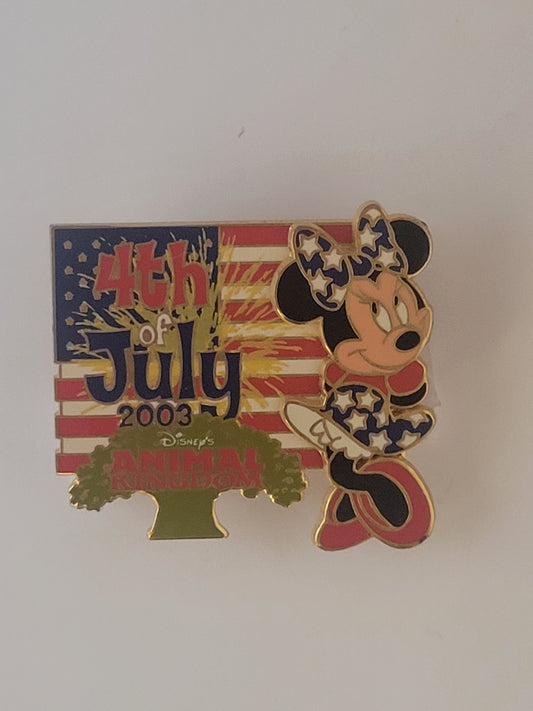 WDW Disney Pin - 2003 4th of July - Animal Kingdom - Minnie LE 2000