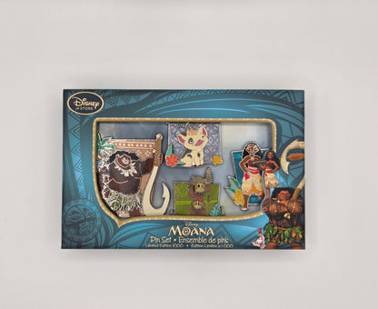DS Disney Pin 2017 - Moana Boxed Pin Set (4 pin) LE 1000