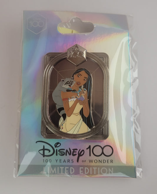 DEC Disney Pin - Celebrating 100 Years of Wonder - Pocahontas and Meeko LE 400