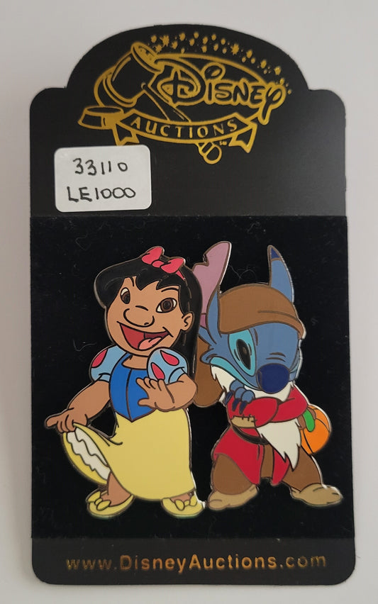 Disney Auctions Pin - Lilo and Stitch as Snow White and Grumpy LE 1000
