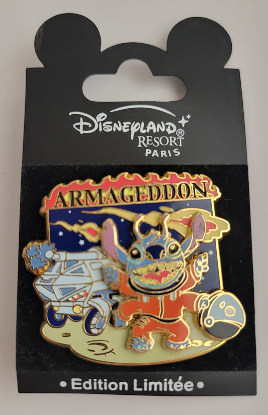 DLP Disney Pin - Walt Disney Studios Invasion Stitch - Armageddon LE 900