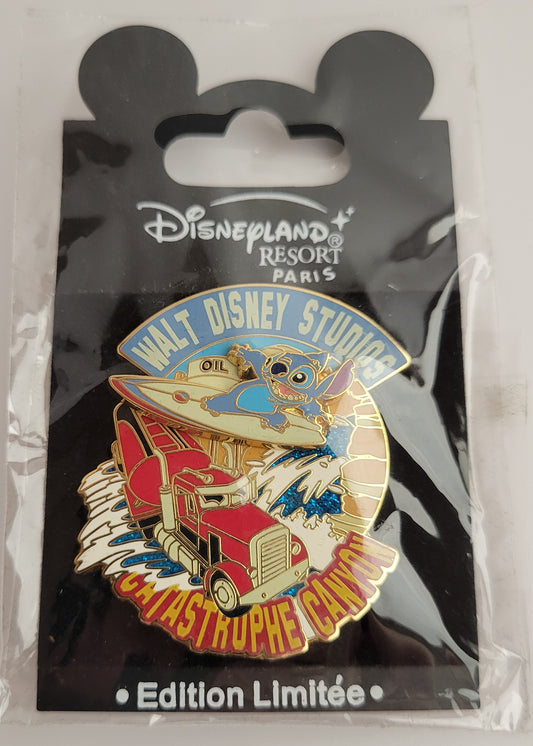 DLP Disney Pin - Walt Disney Studios Invasion Stitch - Catastrophe Canyon LE 900