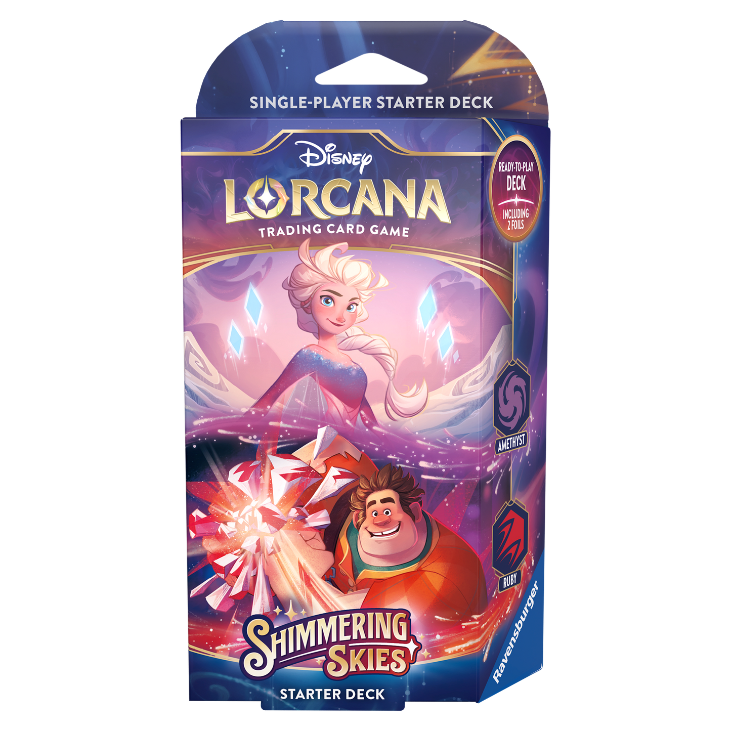 Disney Lorcana: Shimmering Skies Starter Deck (Amethyst & Ruby)