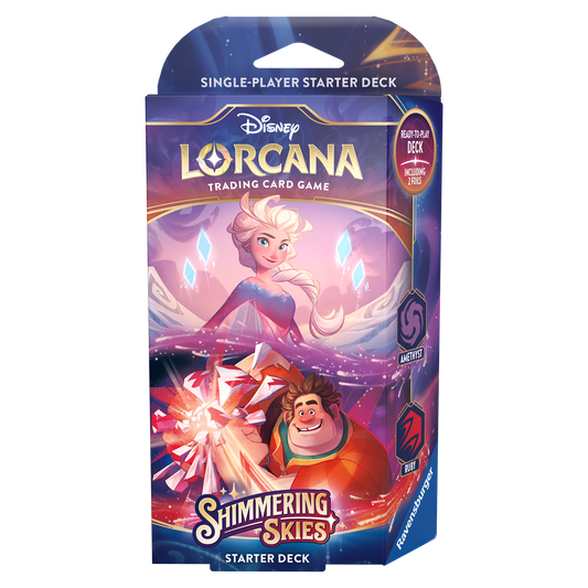 Disney Lorcana: Shimmering Skies Starter Deck (Amethyst & Ruby)